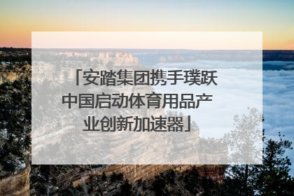 安踏集团携手璞跃中国启动体育用品产业创新加速器