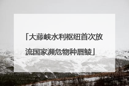 大藤峡水利枢纽首次放流国家濒危物种唇鲮