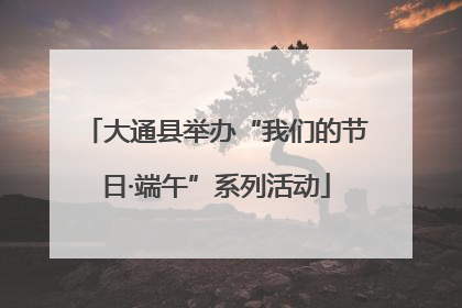 大通县举办“我们的节日·端午”系列活动