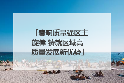 奏响质量强区主旋律 铸就区域高质量发展新优势