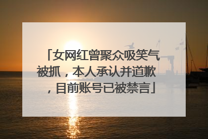 女网红曾聚众吸笑气被抓，本人承认并道歉，目前账号已被禁言