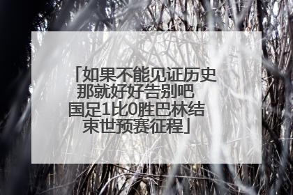 如果不能见证历史 那就好好告别吧 国足1比0胜巴林结束世预赛征程