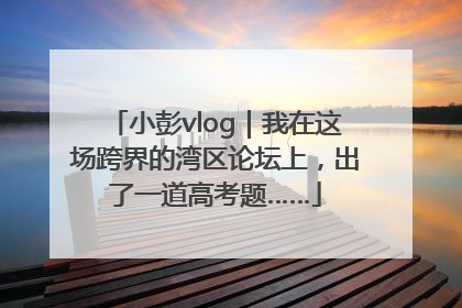 小彭vlog｜我在这场跨界的湾区论坛上，出了一道高考题……