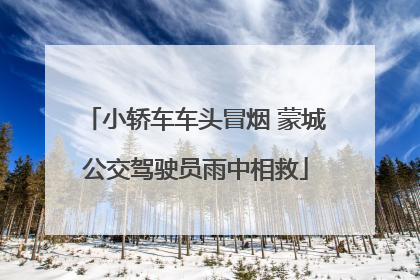小轿车车头冒烟 蒙城公交驾驶员雨中相救
