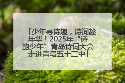 少年寻诗趣，诗词趁年华！2025年“诗韵少年”青岛诗词大会走进青岛五十三中