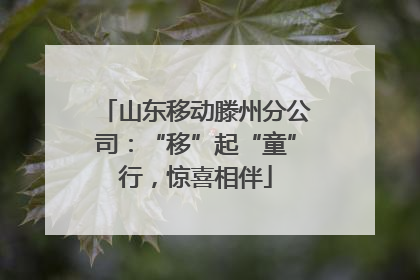 山东移动滕州分公司：“移”起“童”行，惊喜相伴
