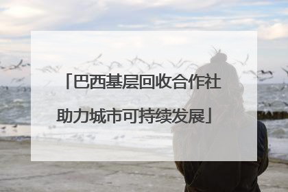 巴西基层回收合作社助力城市可持续发展