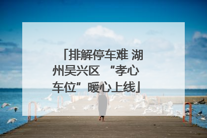 排解停车难 湖州吴兴区 “孝心车位”暖心上线