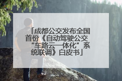成都公交发布全国首份《自动驾驶公交“车路云一体化”系统联调》白皮书