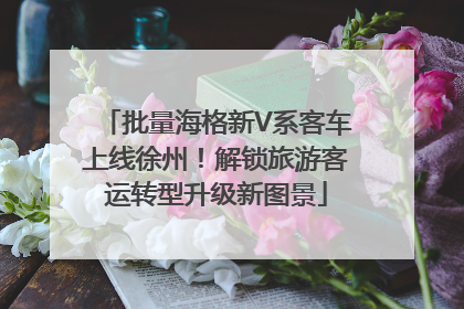 批量海格新V系客车上线徐州！解锁旅游客运转型升级新图景