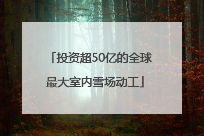 投资超50亿的全球最大室内雪场动工