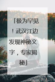 极为罕见！武汉江边发现神秘文字，专家揭秘