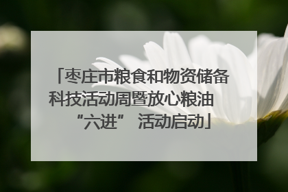 枣庄市粮食和物资储备科技活动周暨放心粮油 “六进” 活动启动