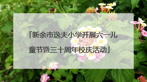 新余市逸夫小学开展六一儿童节暨三十周年校庆活动