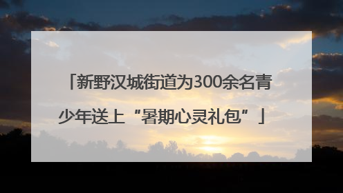 新野汉城街道为300余名青少年送上“暑期心灵礼包”