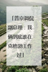 普京调侃副总理：我俩到底谁在克格勃工作过