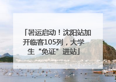 暑运启动！沈阳站加开临客105列，大学生“免证”进站