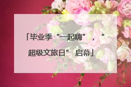 毕业季“一起嗨”，“超级文旅日” 启幕