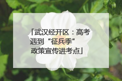 武汉经开区：高考遇到“征兵季”  政策宣传进考点