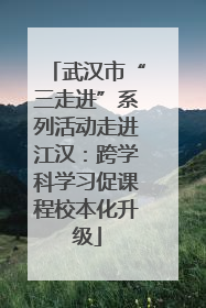 武汉市“三走进”系列活动走进江汉：跨学科学习促课程校本化升级