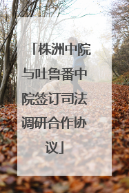 株洲中院与吐鲁番中院签订司法调研合作协议