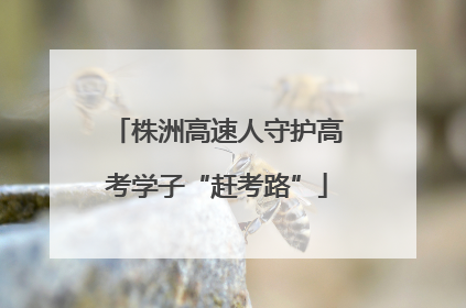 株洲高速人守护高考学子“赶考路”