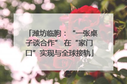 潍坊临朐：“一张桌子谈合作” 在“家门口”实现与全球接轨