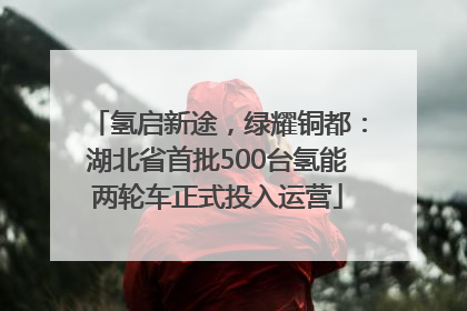 氢启新途，绿耀铜都：湖北省首批500台氢能两轮车正式投入运营