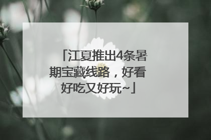 江夏推出4条暑期宝藏线路，好看好吃又好玩~