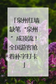 泉州红墙缺笔“泉州”成顶流！全国游客抢着补字打卡