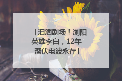 泪洒剧场！浏阳英雄李白，12年潜伏电波永存