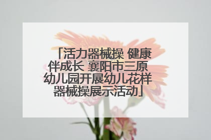 活力器械操 健康伴成长 襄阳市三原幼儿园开展幼儿花样器械操展示活动