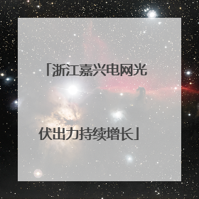 浙江嘉兴电网光伏出力持续增长