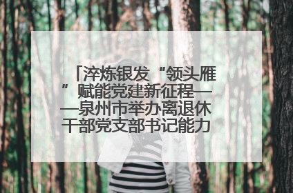 淬炼银发“领头雁”赋能党建新征程——泉州市举办离退休干部党支部书记能力建设专题培训