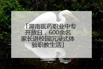 湖南医药职业中专开放日，600余名家长进校园沉浸式体验职教生活