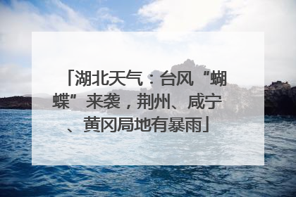 湖北天气：台风“蝴蝶”来袭，荆州、咸宁、黄冈局地有暴雨