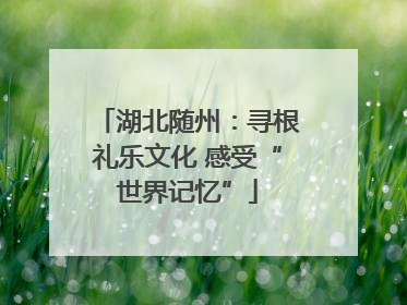 湖北随州：寻根礼乐文化 感受“世界记忆”