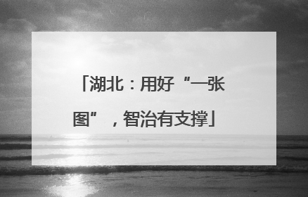 湖北：用好“一张图”，智治有支撑