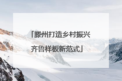 滕州打造乡村振兴齐鲁样板新范式