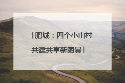 肥城：四个小山村共建共享新图景