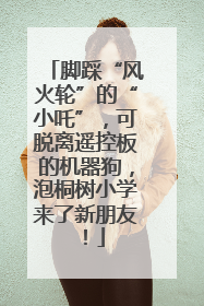 脚踩“风火轮”的“小吒”，可脱离遥控板的机器狗，泡桐树小学来了新朋友！