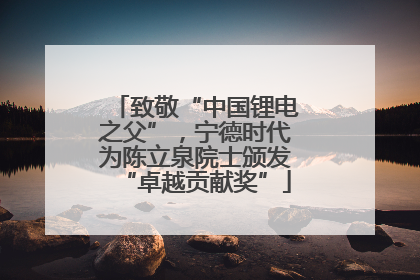致敬“中国锂电之父”，宁德时代为陈立泉院士颁发“卓越贡献奖”