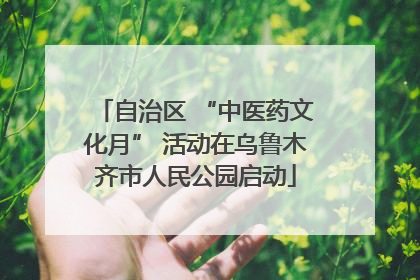 自治区 “中医药文化月” 活动在乌鲁木齐市人民公园启动