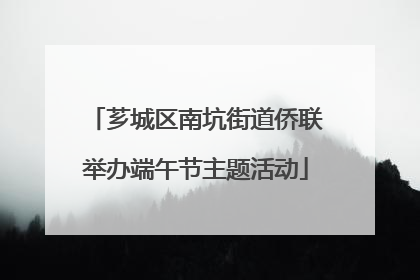 芗城区南坑街道侨联举办端午节主题活动