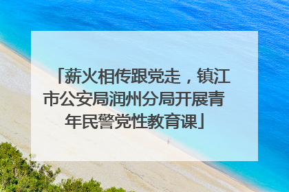 薪火相传跟党走，镇江市公安局润州分局开展青年民警党性教育课