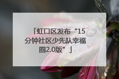 虹口区发布“15分钟社区少先队幸福圈2.0版”