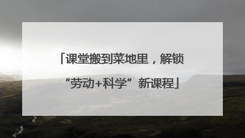 课堂搬到菜地里，解锁“劳动+科学”新课程