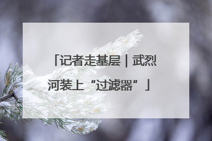 记者走基层｜武烈河装上“过滤器”