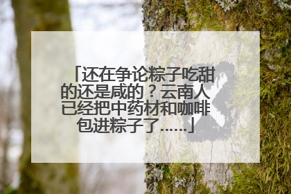 还在争论粽子吃甜的还是咸的？云南人已经把中药材和咖啡包进粽子了……
