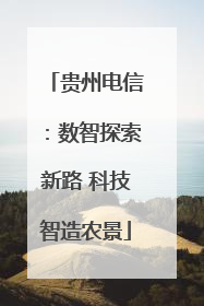 贵州电信：数智探索新路 科技智造农景